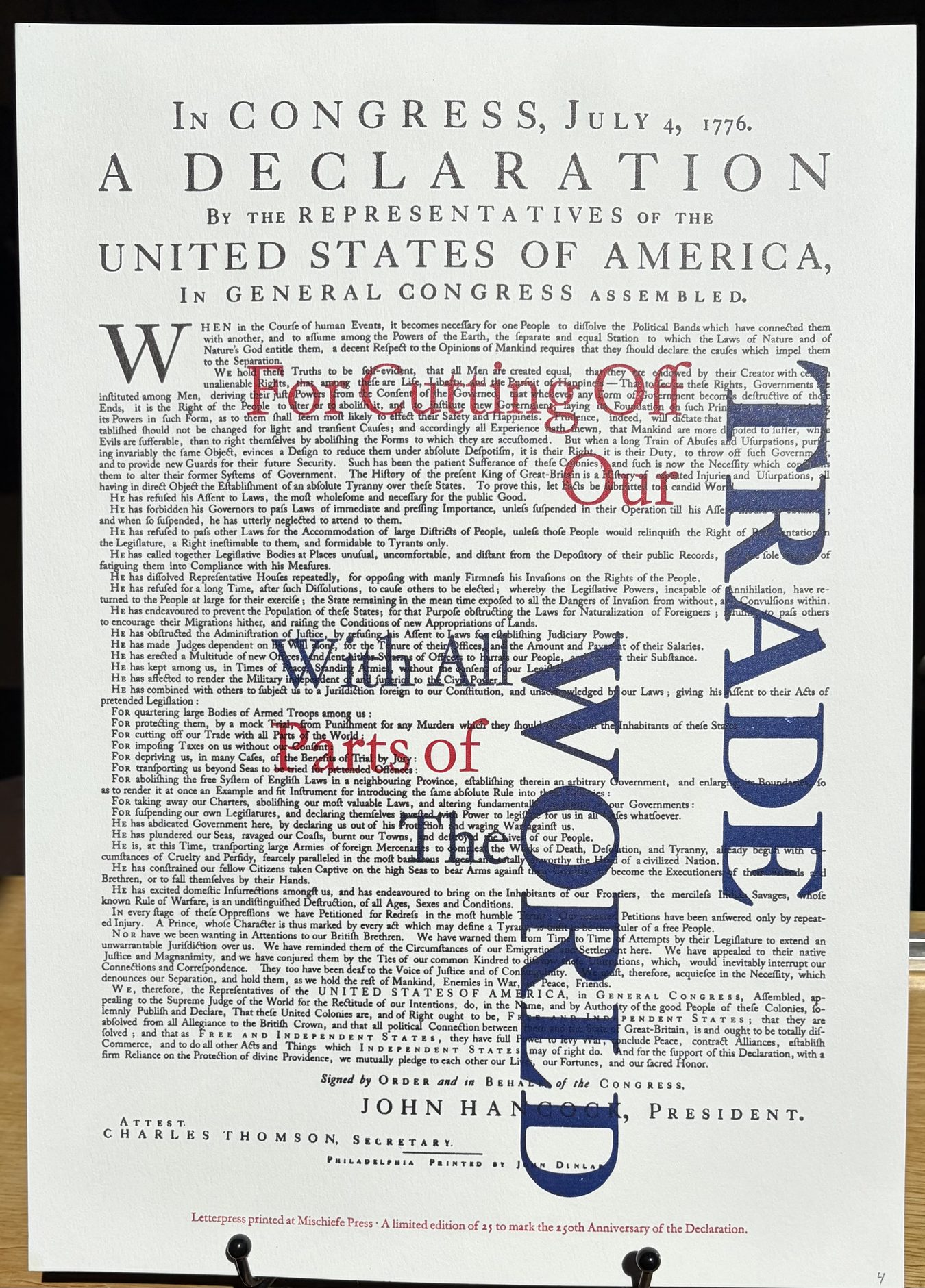 The ‘Trade’ overprint — ‘For cutting off our Trade with all Parts of the World’