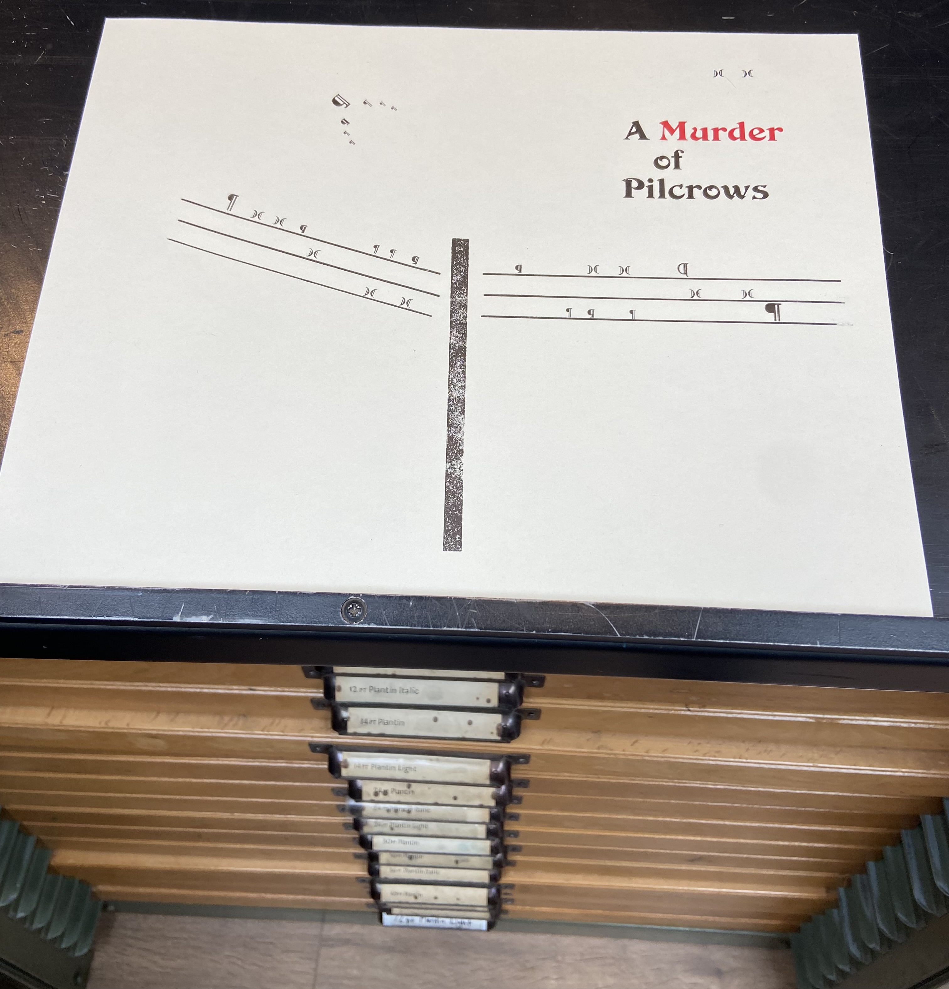 A Murder of Pilcrows Print